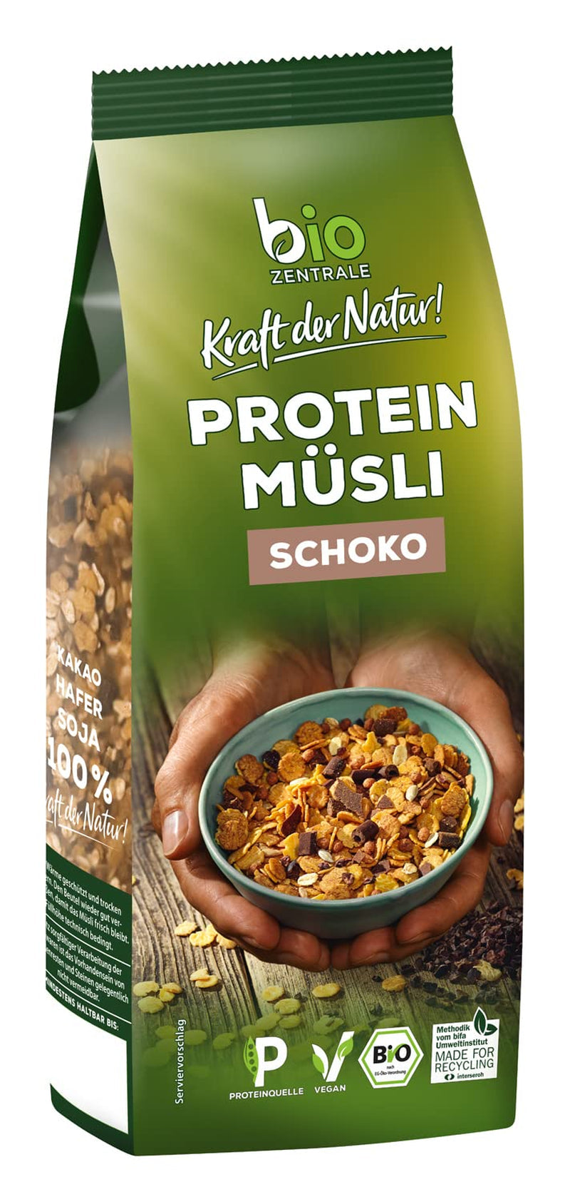 Biozentrale pure eiwitmuesli - 375g - Biologisch met honing - Als ontbijtgranen of als tussendoortje