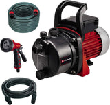 Tuinpompset Einhell GC-GP 6538 Set/I (650 W, max. 3,6 bar, debiet 3800 L/u, watervul-/aftapschroef, incl. 4 m zuigslang + 20 m tuinslang + spuitpistool)