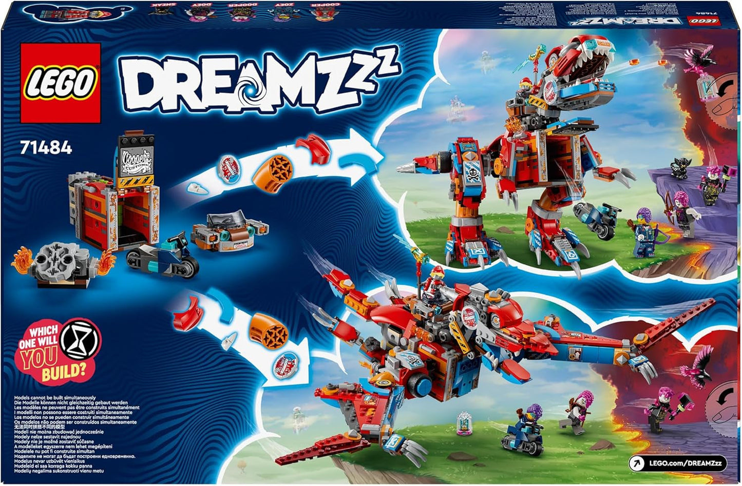 LEGO Dreamzzz 2-in-1 Coopers Dino-Mech C-Rex speelgoed Pterodactyl T.Rex actiefiguur voor jongens en meisjes Creatief speelgoedavonturenset Cadeau voor kinderen vanaf 9 jaar 71484 Bouwsets Beuche in LEGO-Store