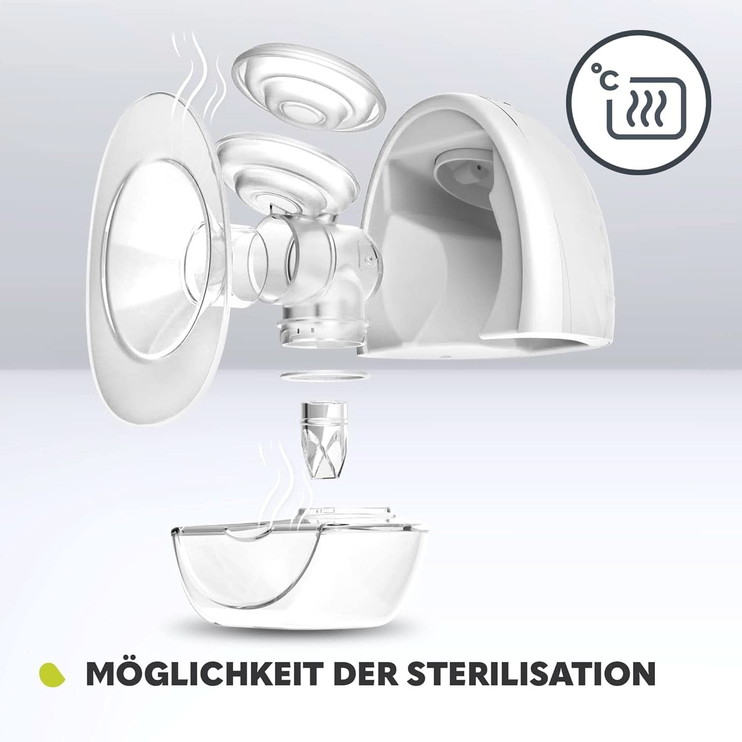 Elektrische borstkolf LIONELO Fidi Free 2, massagemodus, 5 intensiteitsniveaus Accessoires Voeding en borstvoeding Bebe Naty Shop