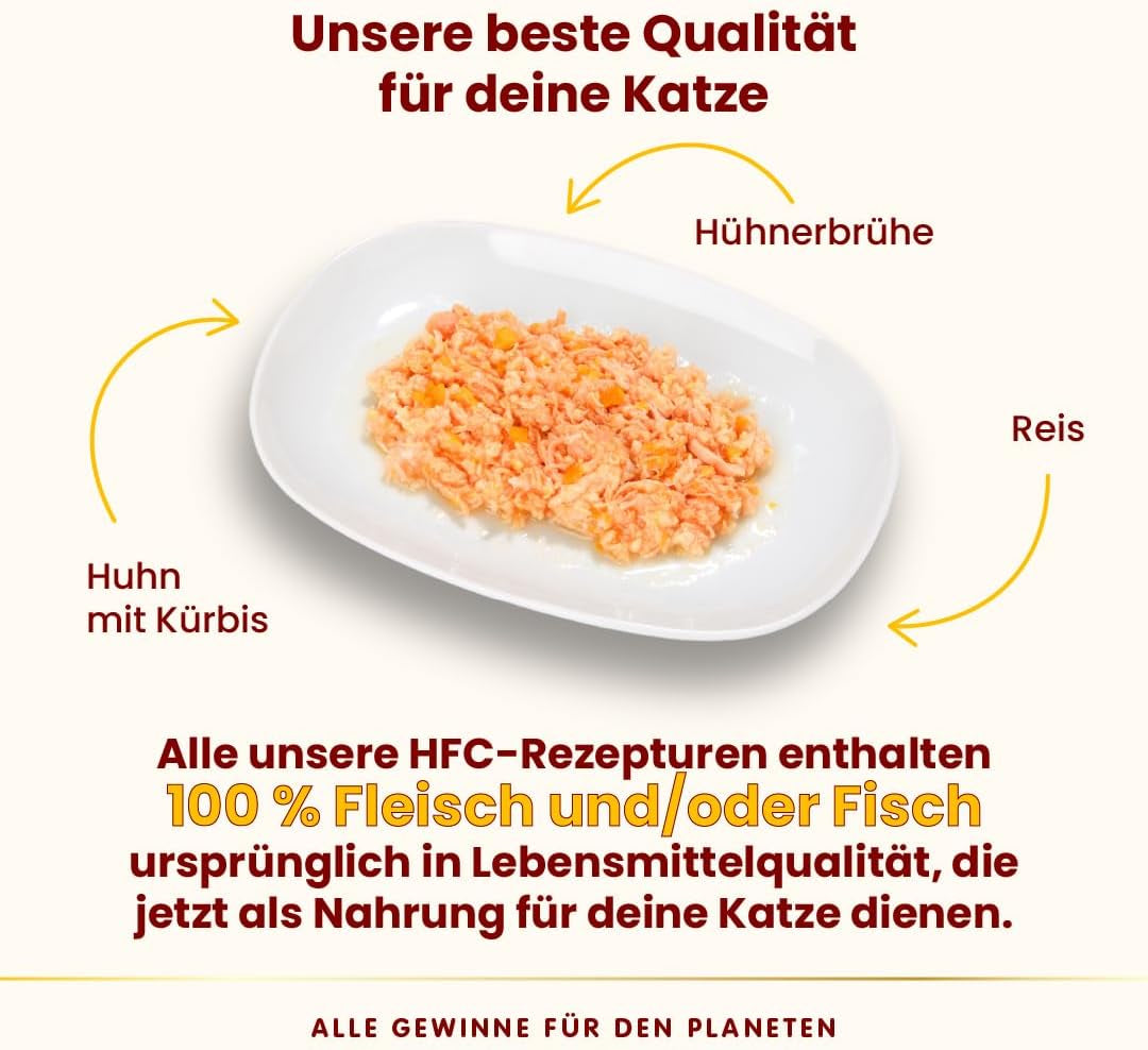 Almo Nature HFC Natuurlijk natvoer voor katten - Diverse recepten met kip - 6 x 70 g