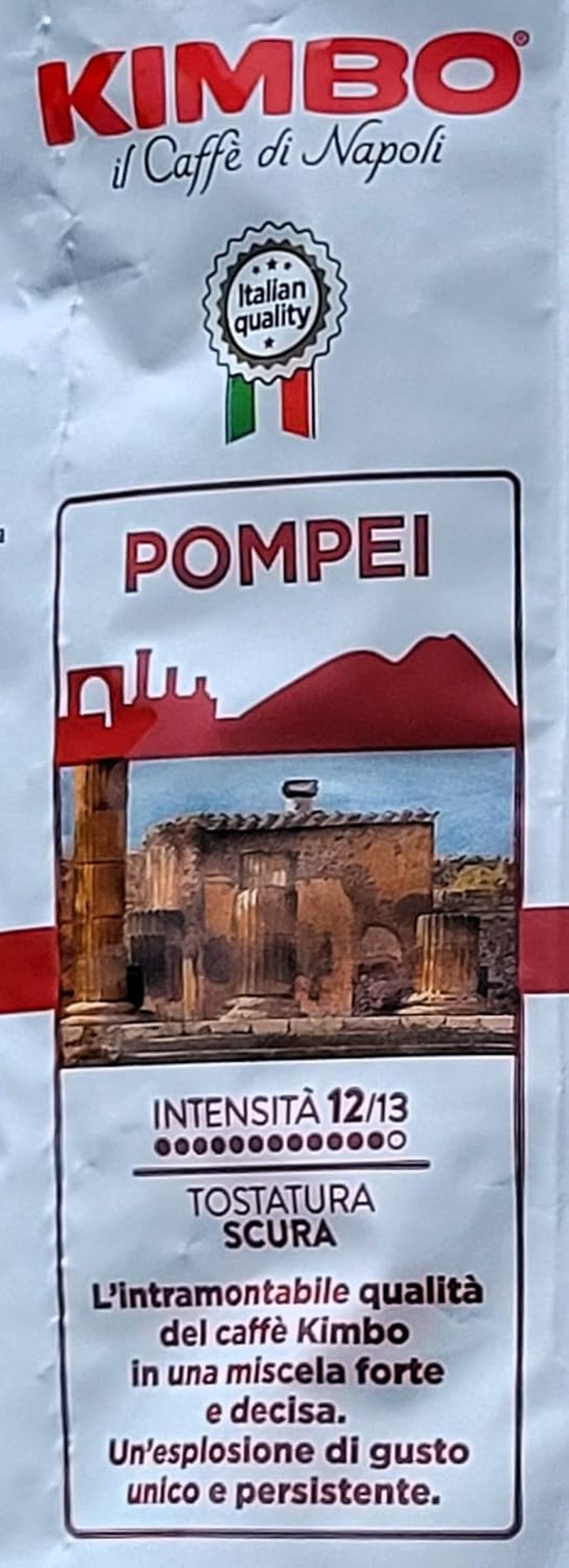 Hele Pompei koffiebonen, intens gebrand, zak van 1 kg