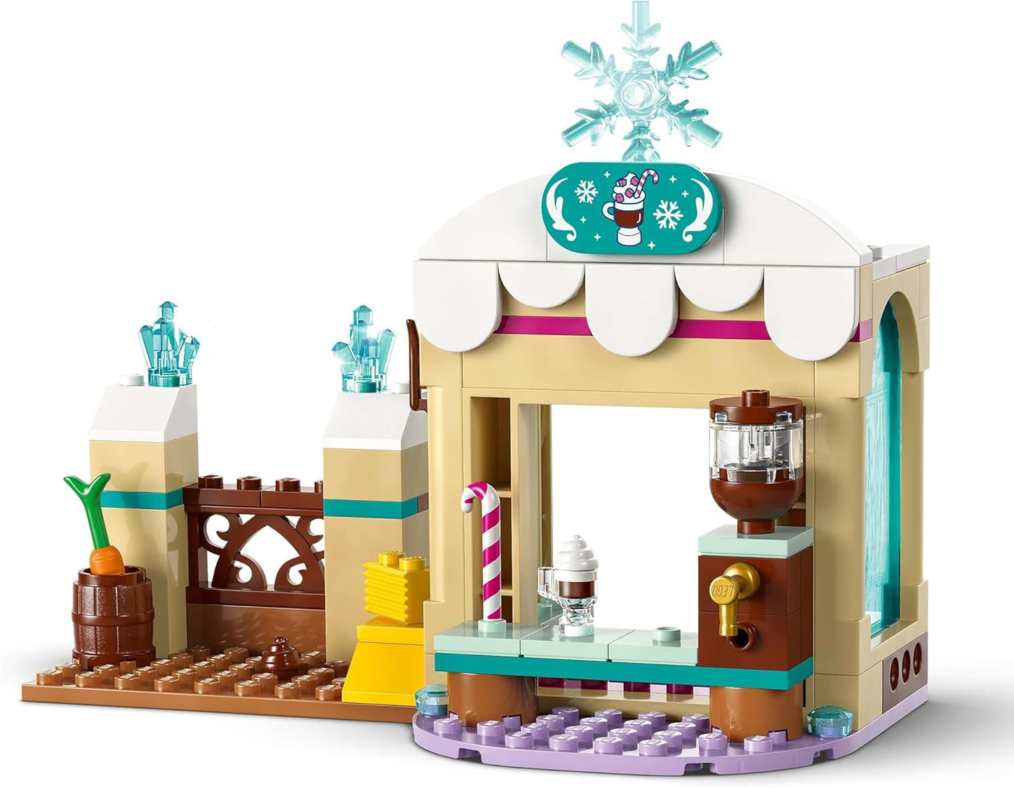 LEGO Ç€ Disney Frozen Anna's slee-avontuur, constructiespeelgoed en fantasiespeelset, chocoladekraam met Anna, Kristoff, Olaf en Sven minipoppen, prinsessenspeelgoed voor meisjes vanaf 4 jaar 43256 Bouwsets Besuche den LEGO-Store