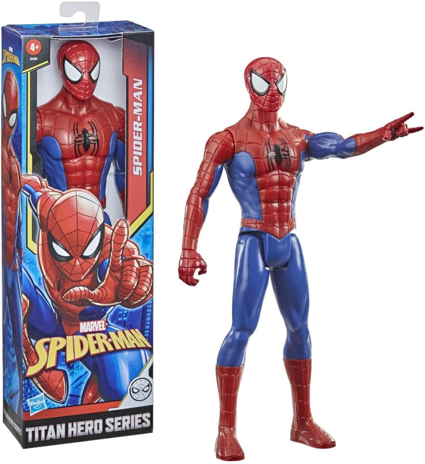 Marvel Titan Hero Series Spider-Man actiefiguur 30 cm hoge superheld met beweegbare ledematen Compatibel met ander Spider-Man speelgoed voor kinderen 5+ actiefiguren Naty Shop