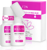 Nageltiplijm, BOLASEN Extra sterke nagellijm, 4 stuks gebarsten nagellijm, nagellijm, extra sterke kunstmatige nagellijm, nagellijm - 4 * 7 ml