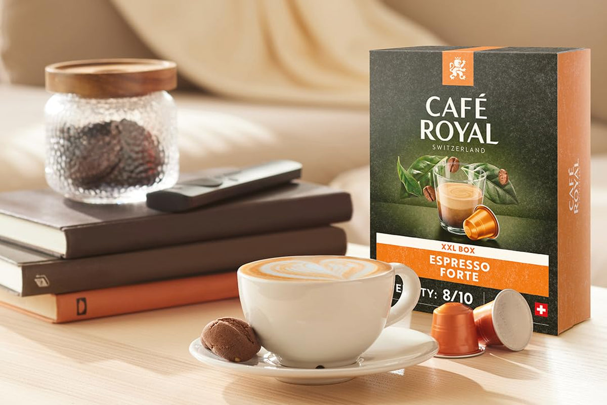 Espresso Forte 36 Kapseln für Nespresso Kaffee Maschine - 8/10 Intensiteit - UTZ-gecertificeerde Kaffeekapseln uit Aluminium (Verpakking met 3)