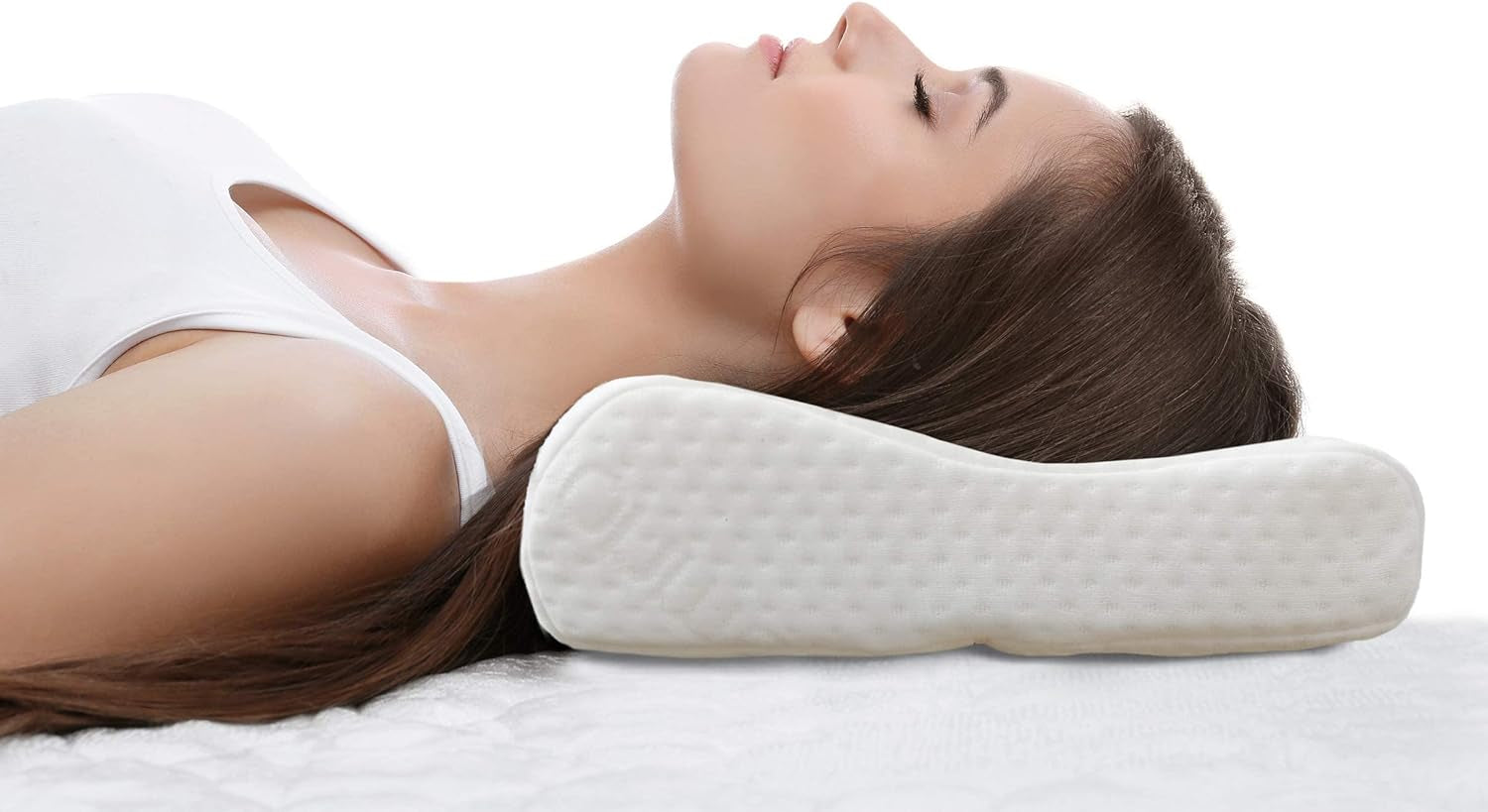 Bonmedico Groot Ergonomisch Kussen - Orthopedisch Neksteunkussen - Nekkussen voor Zijslapers, Rugslapers - Memory Foam Kussen - Slaapkussen voor Volwassenen - Wellness Geschenken Cervicale Orthopedische Kussens Naty Shop