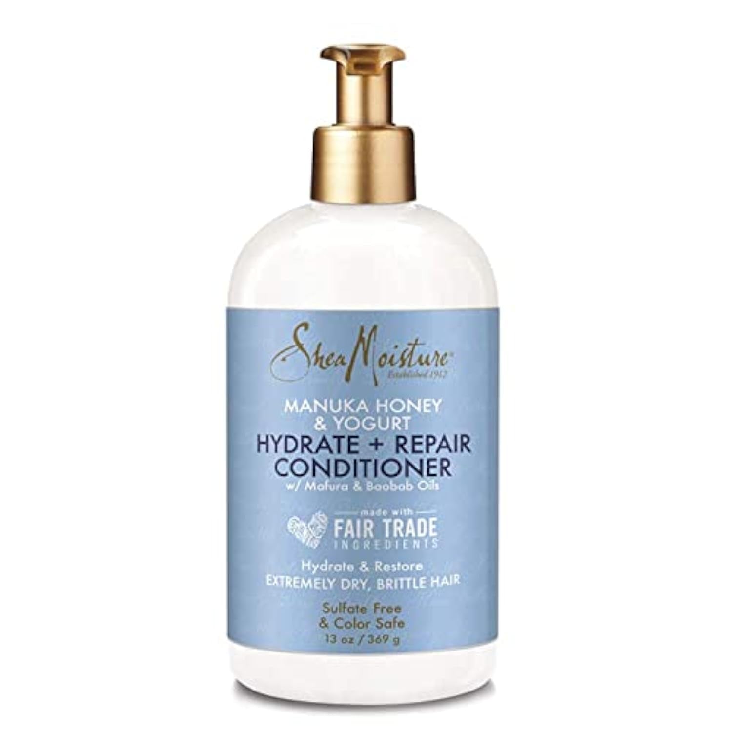Sheamoisture Hydrate & Repair, Extreem Droge en Brosse Haarconditioner, Manuka Honing en Yoghurt Sheamoisture Haarverzorging 369 gram