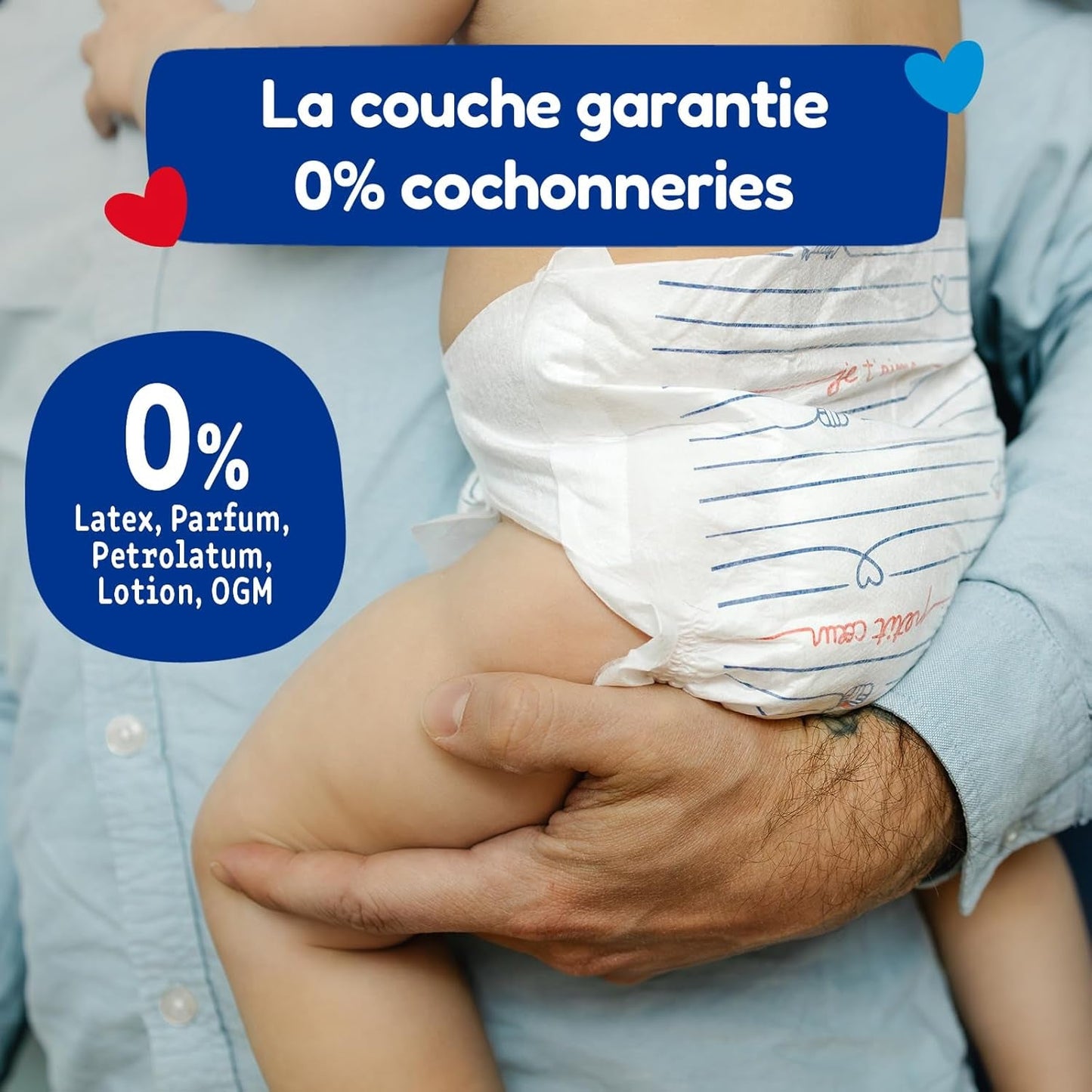 Luiers maat 4+ (9-20 kg) - gezond en zeer absorberend - 12 uur lekvrij - geen ongewenste stoffen - gemaakt in Frankrijk - betaalbare prijs - 126 wegwerpluiers