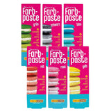 Set van 6 Decocino kleurpasta's - 6 x 20 g - Kleurstof voor levensmiddelen in rood, roze, groen, geel, blauw en zwart, ideaal voor het kleuren van taarten, fondant en crèmes - Azo-vrij en glutenvrij