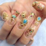 JMEOWIO Nagelsticker Herz Mond Stern 9 Blatt Nail Art Sticker Selbstklebend Nagelaufkleber Bunt Decoratie Nageldesign Zubehör
