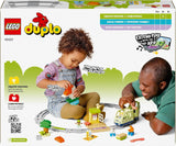 LEGO DUPLO Interactieve avonturentrein voor de stad, speelset met licht en geluid voor rollenspel, waarmee 2-jarigen sporen kunnen bouwen, educatief speelgoed voor kleuters 10427 Bouwsets Besuche in LEGO-Store
