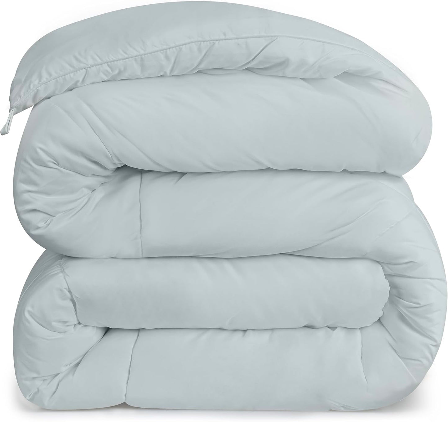 Utopia Bedding All Season-dekbed 250g/m² Pluche gesiliconiseerde vezelvulling tweepersoonsbed in doos gestikt (tweepersoonsbed XL lichtgrijs) Naty Shop Quilts & Quilts