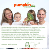 Pumpkin Organics zakjes biologische groenten en granen, pakje van 8: Peer, Aardbeien, Zoete aardappelen, Rode Biet, Banaan, Haver - Geen toegevoegde suiker¹ - Vanaf 6 maanden - als tussendoortje of aanvullend voedsel in de verpakking (8 x 100g)