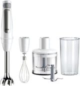 Braun Multiquick 7 MQ 7035X Stabmixer - Pürierstab Mit Abnehmbarem Edelstahl Mixfuß Mit Activeblade Technologie Zum Pürieren Der Härtesten Ingredient, Inkl. 3-delige Zubehör-set, 1000 Watt, Schwarz Kitchen Naty Shop Weiß Zerkleinerer (500 G)