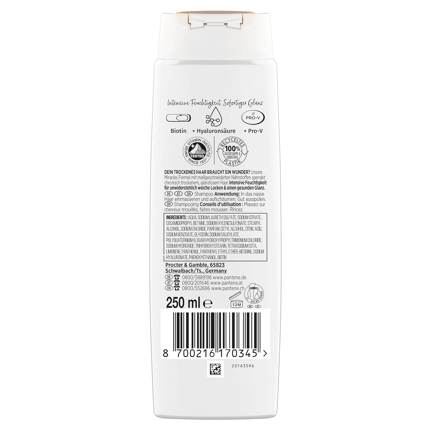 Pantene Pro-V Hydra Glow Hydraterende Shampoo met Biotine voor droog, beschadigd haar Pantene Douche & Bad