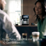 Siemens EQ900 TQ903D03 Automatische espressomachine, app-bediening, intuïtief touchscreen, barista-modus, AromaBoost, ruisonderdrukking, premium molen, automatische stoomreiniging, 1500 W, roestvrij staal