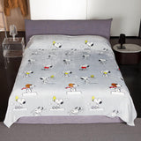 Kanguru Bed, sprei, fleecedeken voor tweepersoonsbed, microvezeldeken, Snoopy Peanuts GRIJS, 230X230Cm, zomerdeken, sprei voor slaapkamer Bedden en dekens Besuche den Kanguru-Store 230 X 230 tweepersoonsbed Snoopy grijs