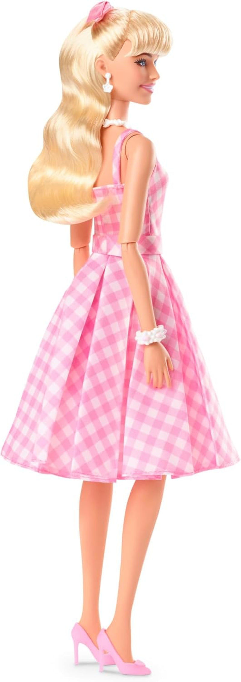 Barbie pop de filmpop in roze en witte jurk en madeliefjeketting Margot Robbie verzamelspeelgoed voor 3 jaar oud HPJ96