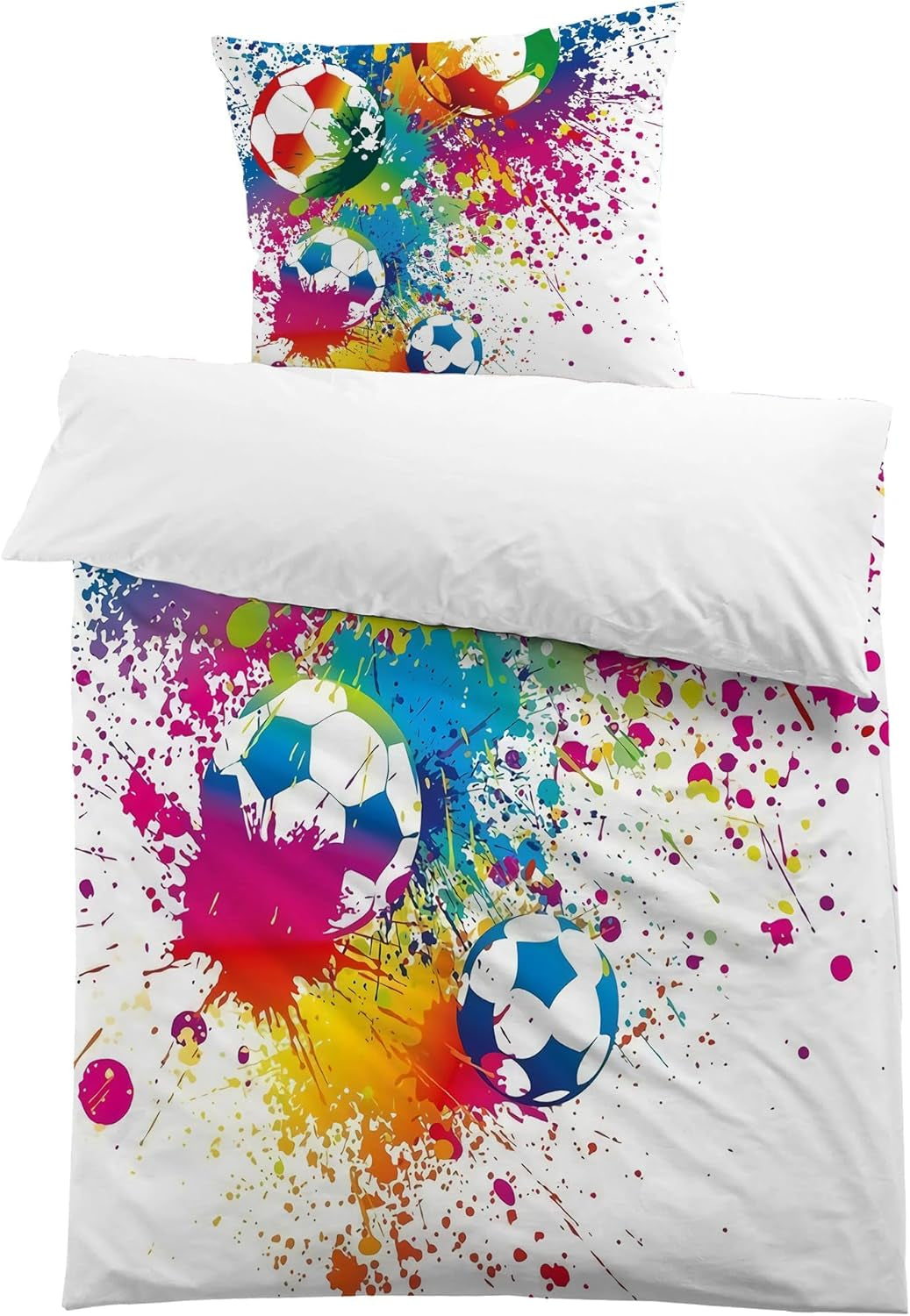 Beddengoed voor jongens, voetbal, microvezel polyester Beddengoed - kinderen Naty Shop Model 2 135X200 Cm + 80X80 Cm