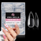 Ballerina Gel Nagel Tips 216 stks 12 Maten Zachte Gel Nagel Tips Volledige Dekking Nagelverlenging Set Semi Matte DIY Thuis Kunst