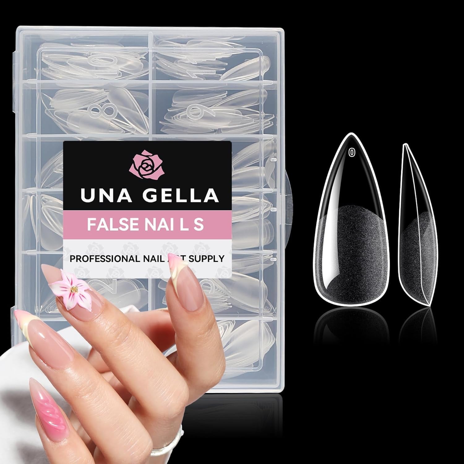 Ballerina Gel Nagel Tips 216 stks 12 Maten Zachte Gel Nagel Tips Volledige Dekking Nagelverlenging Set Semi Matte DIY Thuis Kunst