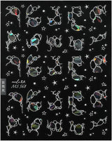 Glitter nagelstickers Zomerwatergolven Sterrennagelkunst Fantasie Zeewatergolven Nagelontwerpen Nagelstickers Zeewatergolven Nagelaccessoires Nagelkunst