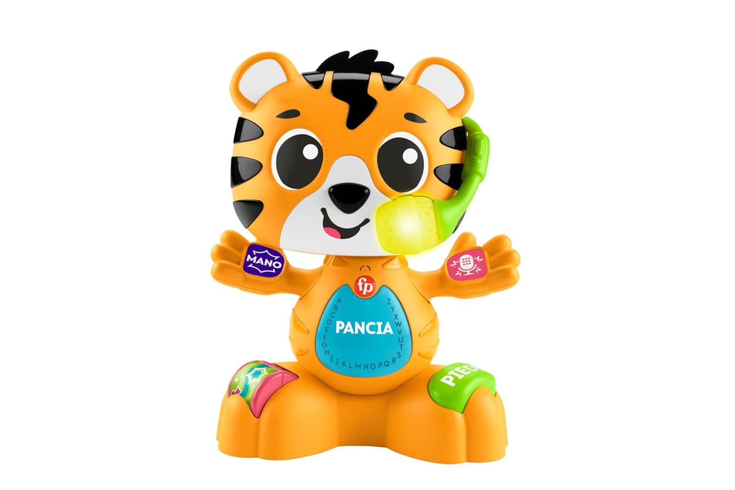 Fisher-Price Educatief speelgoed voor baby's en peuters, Beat Bande Leren en dansen Tijger Justin met geluiden en verlichting voor baby's vanaf 9 maanden, Italiaanse versie, HYL04 Bebe Naty Shop Toys Standaardtitel