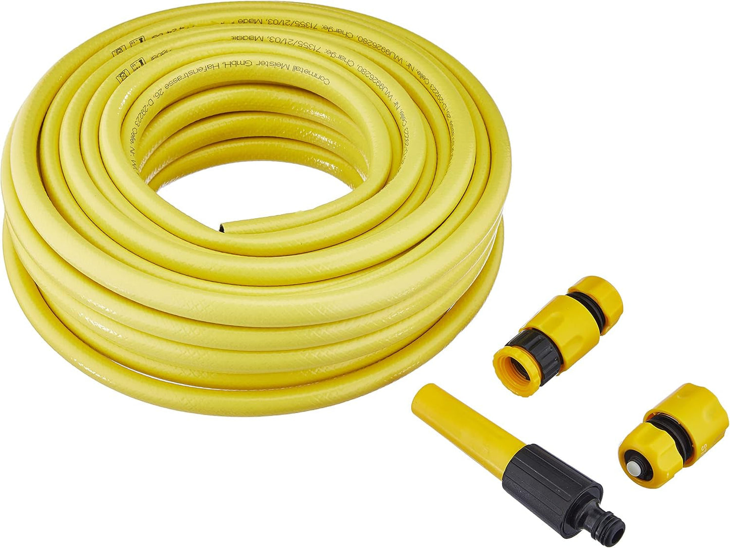 Meister kruisgeweven slang, 12,7 mm (1/2 inch) - lengte 20 m - inclusief fittingen - voor het besproeien van kleine oppervlakken - plet- en slijtvast - UV-bestendig / tuinslang / waterslang / 9926280