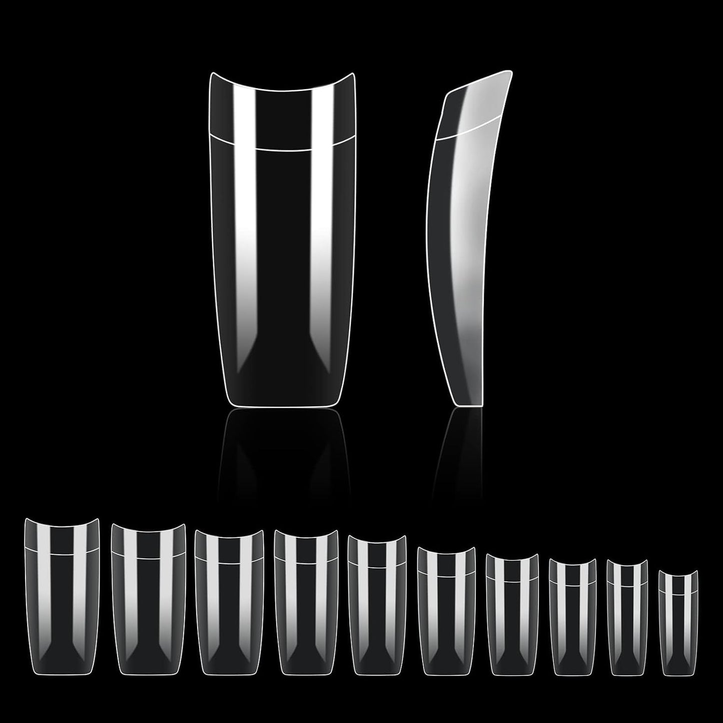 Soorten nagels, 500 stuks kunstmatige acryl valse nageltips met opbergdoos voor nagelsalons en doe-het-zelf nagelkunst voor thuis, 10 maten