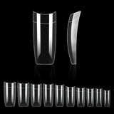 Soorten nagels, 500 stuks kunstmatige acryl valse nageltips met opbergdoos voor nagelsalons en doe-het-zelf nagelkunst voor thuis, 10 maten