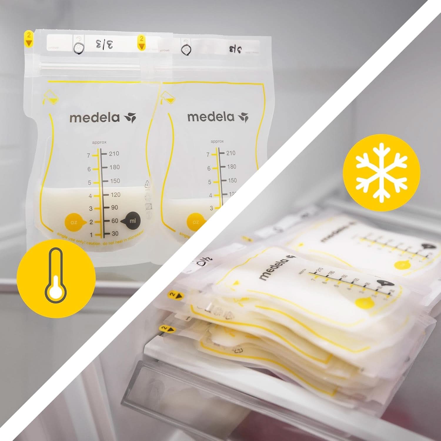 Medela Easy Pour Muttermilchbeutel Zum Einfachen Ausgießen, 100 Stück, 210 Ml, Auslaufsichere Einweg-Muttermilchbeutel Mit Überlaufschutz, Stillhelfer Accessoires Babyvoeding en borstvoeding Naty Shop