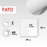Zachte en delicate papieren wegwerpservetten, 40 stuks servetten, maat 38X38, gevouwen in 4 2 lagen, witte kleur, 100% puur cellulosepapier, FSC-certificaten (pak van 3)