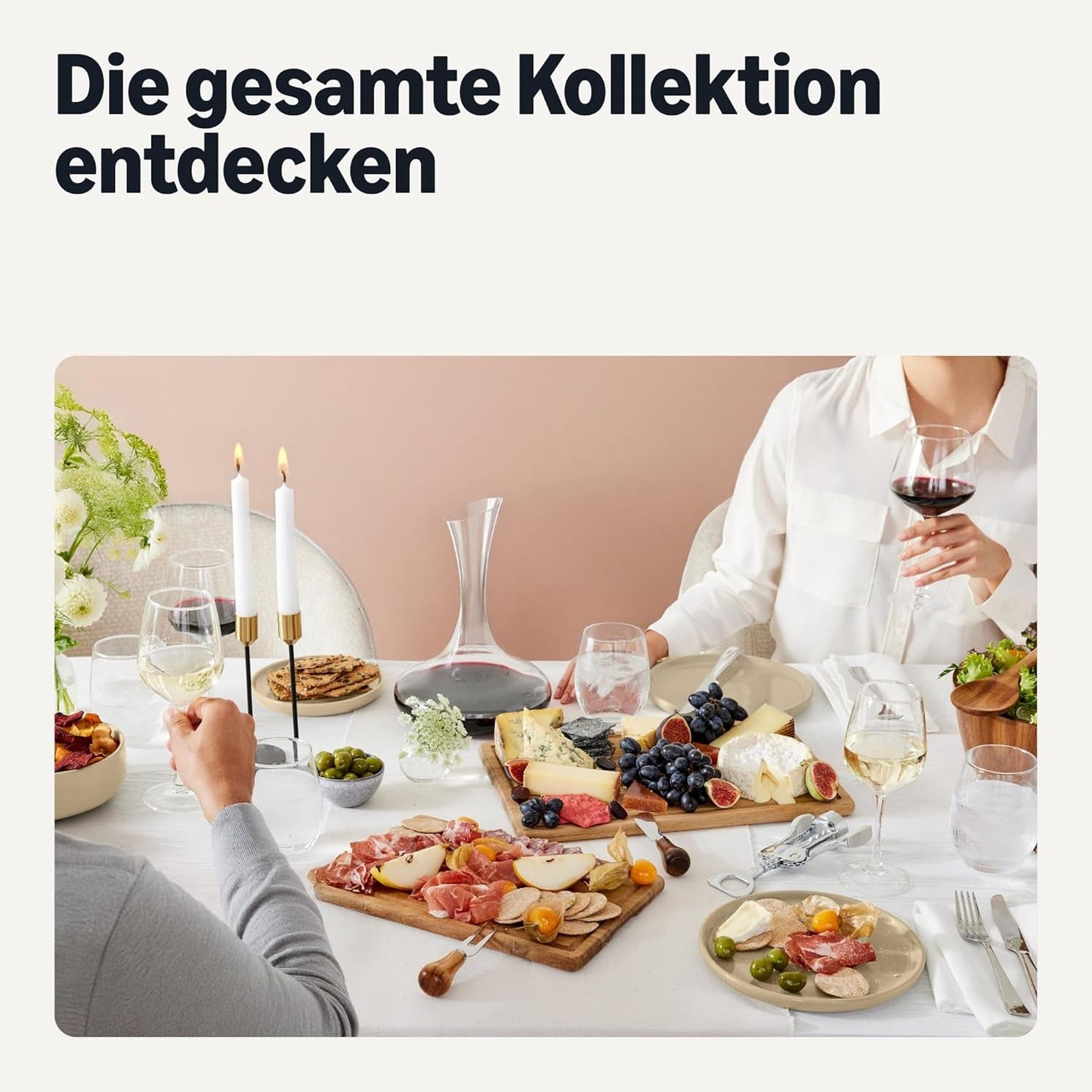 Amazon Basics 18-delige serviesset van geglazuurd steengoed, 6 complete sets, vaatwasmachinebestendig, ivoor