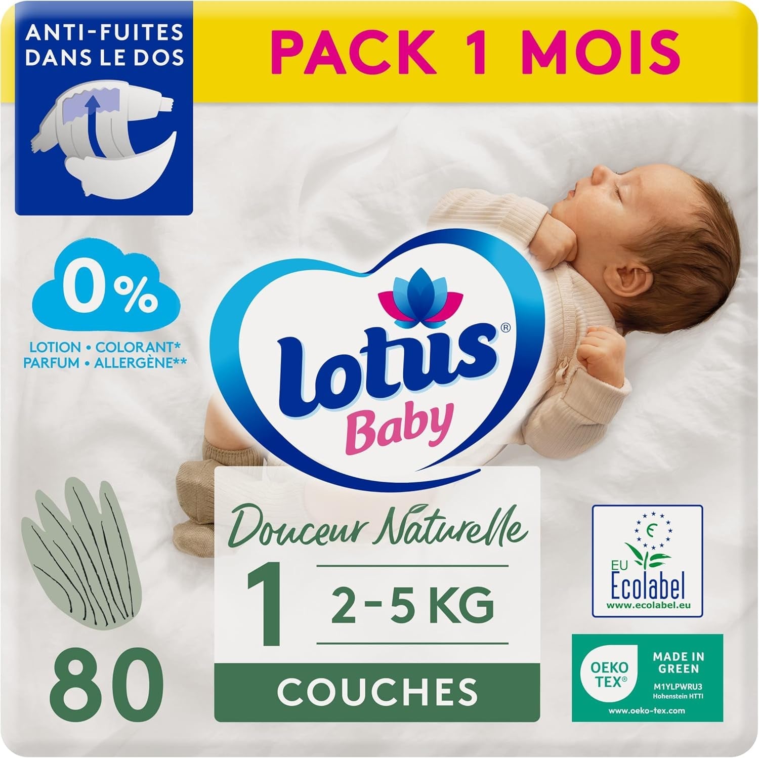Douceur Naturelle – Luiers maat 3 (5-9 kg) 1 maandverpakking – 172 luiers