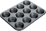 Backform, Zwart, 26,5 X 18 X 3 Cm Vormen en bakplaten Naty Shop 12 Muffins