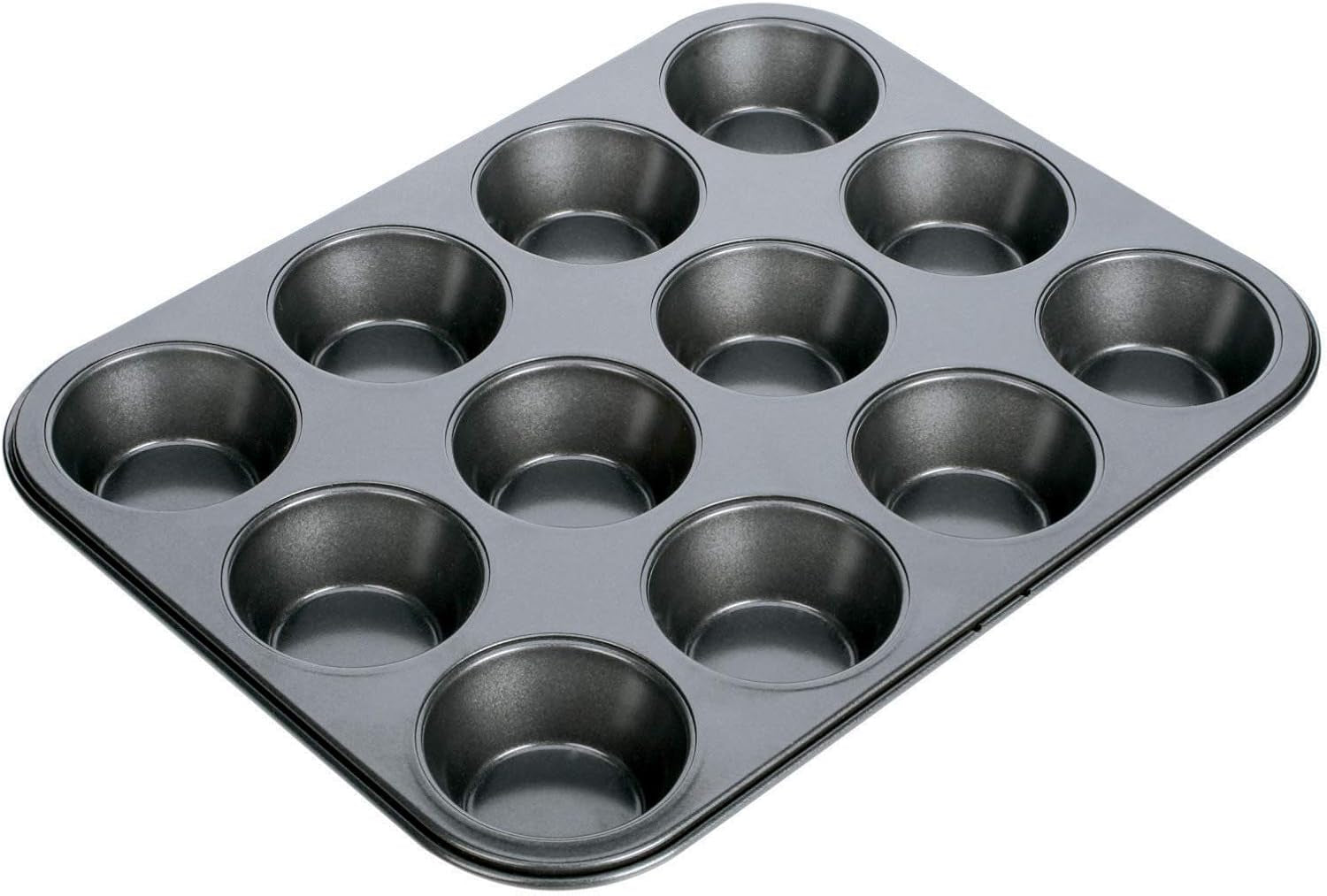 Backform, Zwart, 26,5 X 18 X 3 Cm Vormen en bakplaten Naty Shop 12 Muffins
