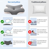 MULISOFT Memory Foam Kussen, Comfortabel Hoofdkussen, Neksteunkussen, Ergonomisch Zijslaperkussen (Grijs) Cervicale Orthopedische Kussens Naty Shop