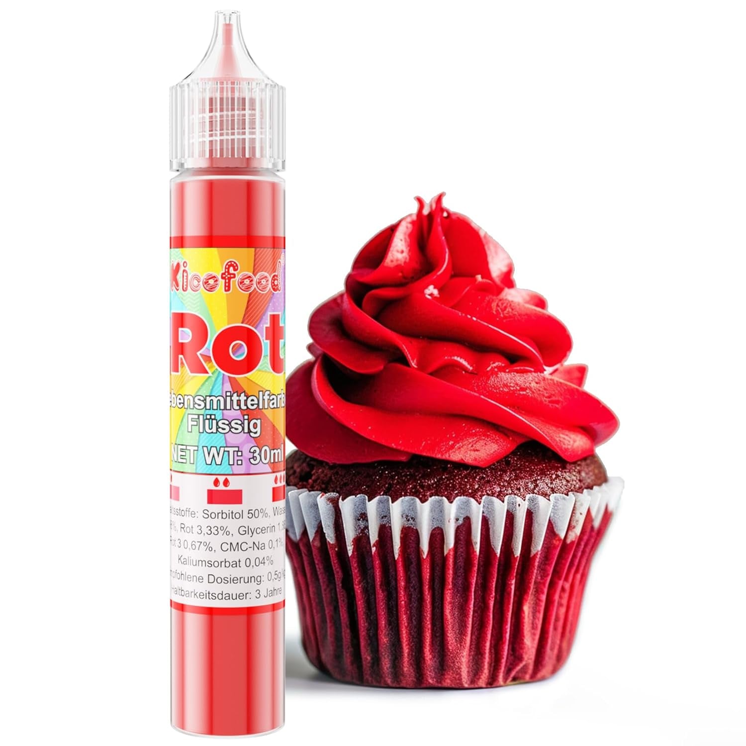 Kleurstof voor levensmiddelen - 30 ml hooggeconcentreerde vloeibare kleurstof voor levensmiddelen, kleurstof voor taartdecoratie, handwerk, airbrushen, doe-het-zepen (Druivenviolet)