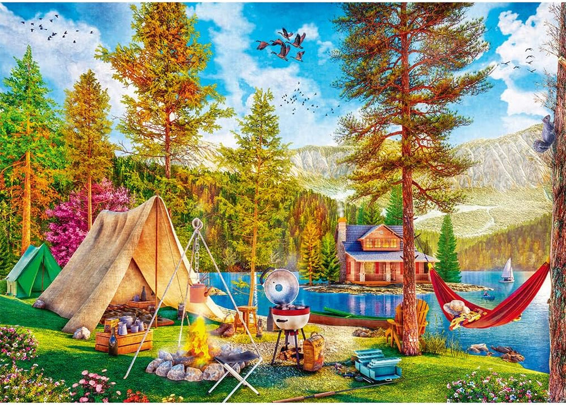 Trefl - 2in1 puzzel: zomerse ontspanning - 2 x 500 stukjes - set van twee puzzels, doe-het-zelf, creatief entertainment, voor volwassenen en kinderen 10+ puzzels Naty Shop