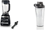 Bosch Standmixer Vitaboost MMBH6P6BDE, 6-Klingen-Edelstahlmesser, 2.5L Tritan-Mixbehälter, Stopfer, 6 Automatikprogramme, Rezeptbuch, Bpa-Frei, Einfache Reinigung, 45.000 U/Min, 1600 W, Schwarz Kucatarie Naty Shop Bundle Mit Flasche 6 Automatikprogramme Deutsches Rezeptbuch