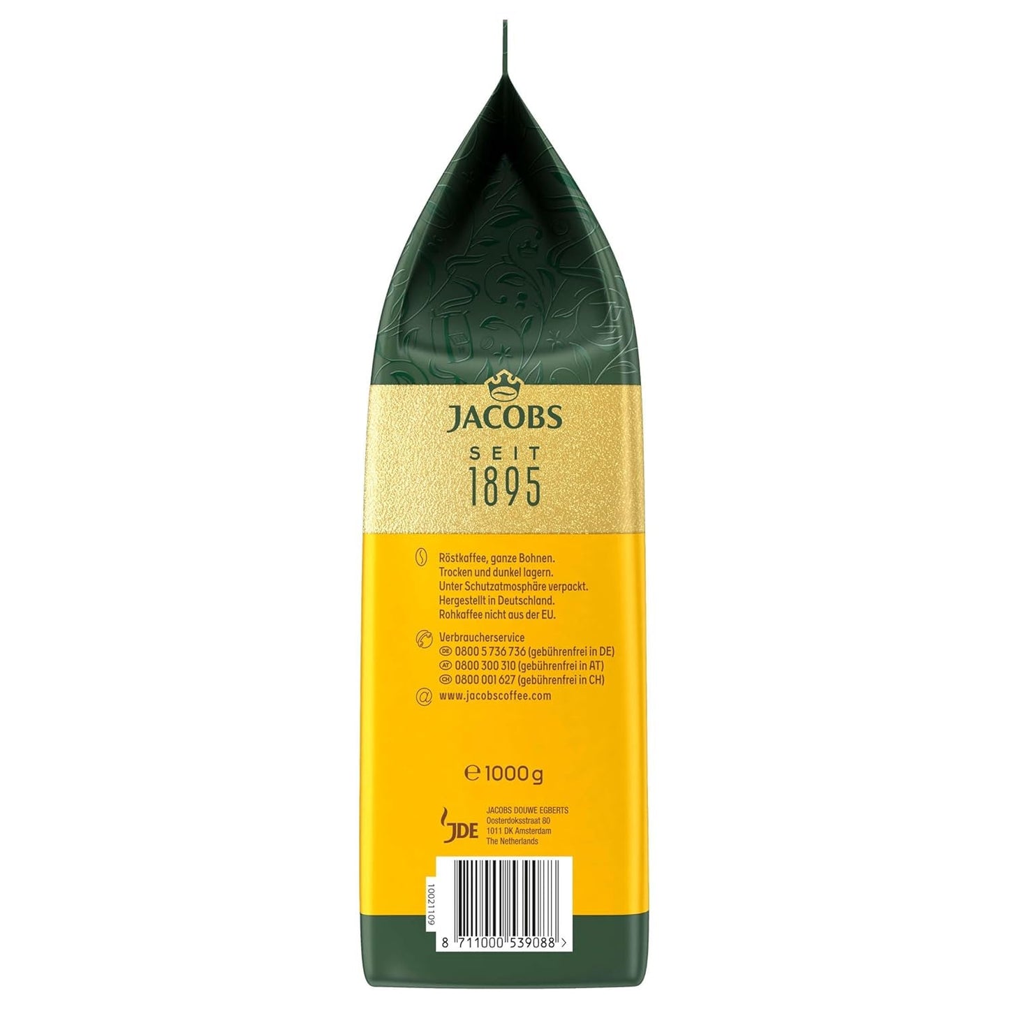 Jacobs Expert Roast Cafe Crema Gold, Koffie hele bonen (4 x 1 kg)