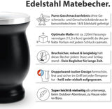 Mate Bio-theeservies ● 3 Mate-assortimenten + 2 dubbelwandige roestvrijstalen Mate-bekers + 2 bombilla's + zetinstructies (zwart)