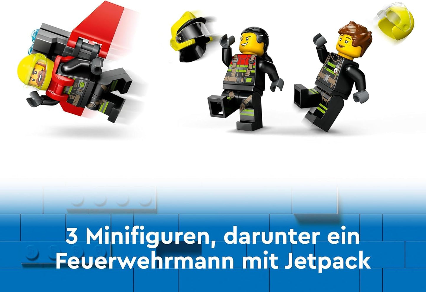 LEGO City Brandweervliegtuig, Kinderspeelgoedvliegtuig brandweerset, bouwset met 3 brandweerfiguren en vuurdecoratie, uitstekend cadeau-idee voor jongens en meisjes vanaf 6 jaar 60413 Bouwsets Besuche den LEGO-Store