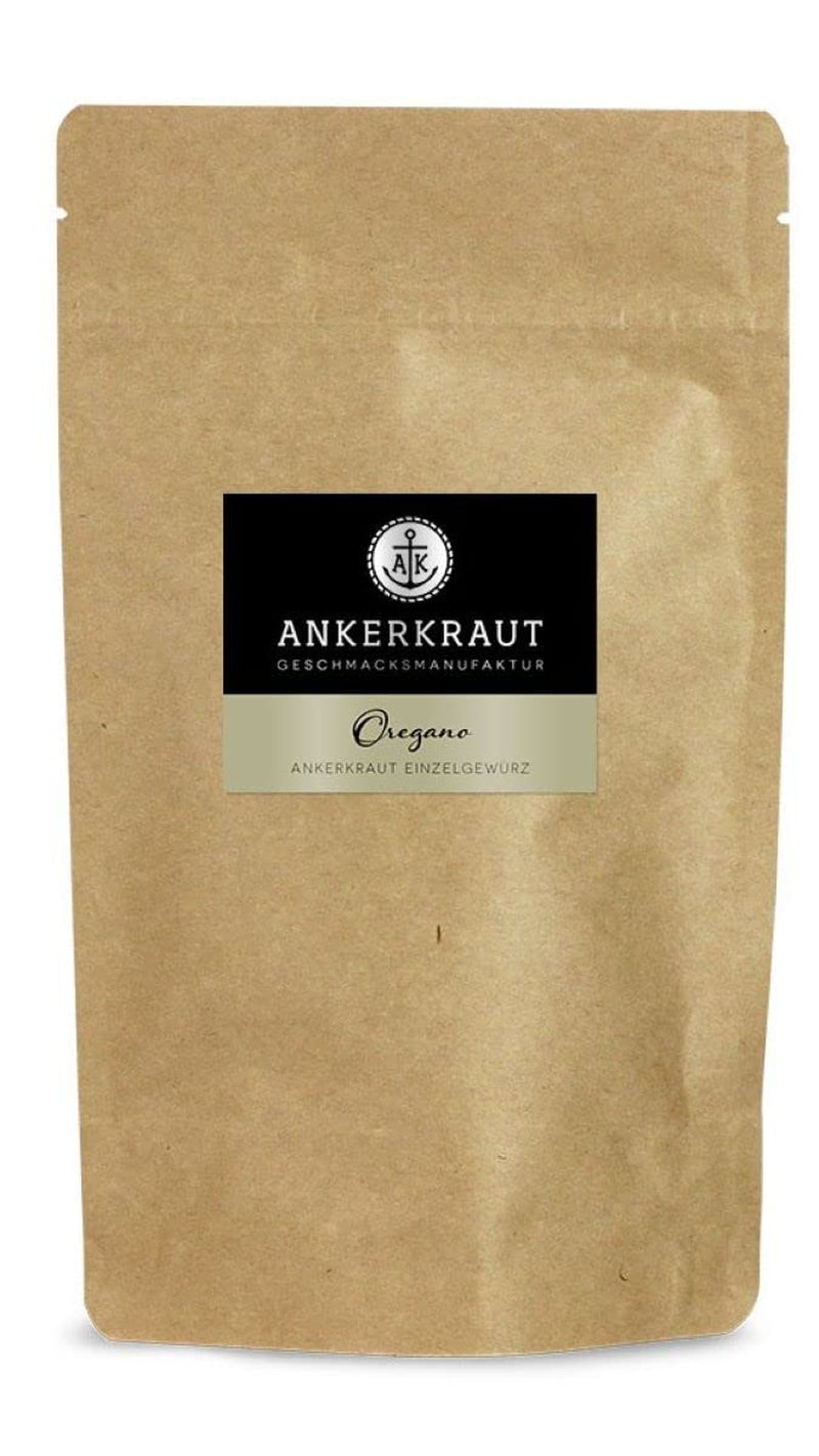 Ankerkraut Oregano Gewürz, gedroogde gerebelt, perfect voor pizzasoep, tomaat en vis, Kräuter zum Würzen, mediterrane Küche für zu Hause, Lecker Kochen, 20g in korkenglas