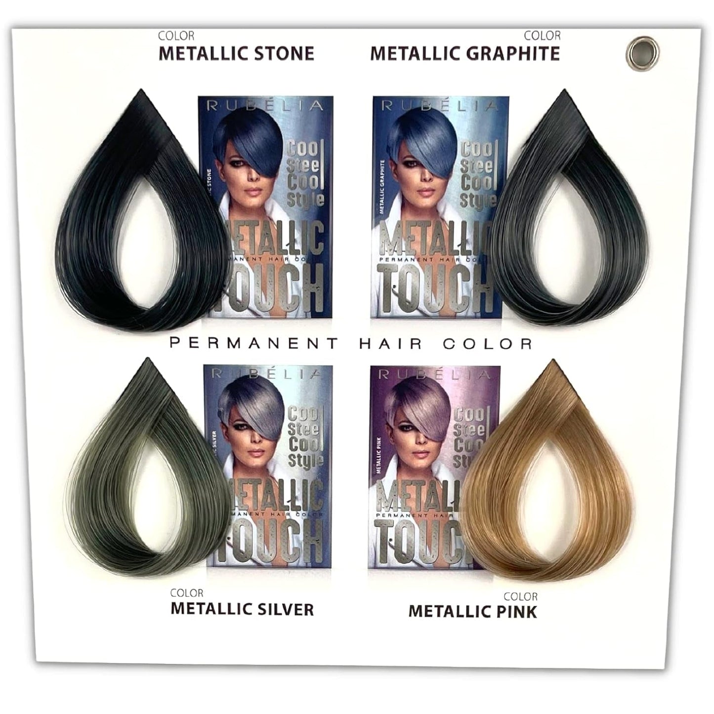 Metallic Touch permanente haarverf - Metallic Zilver, 1 pakje - 115 ml Haarverf Naty Shop