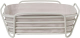 Blomus -DELARA- broodmand maat L, vierkant, uitneembare stoffen zak, elegant design, 26 x 26 cm, Moonbeam kleur (64075) Voedselbewaardozen Naty Shop Moonbeam One size