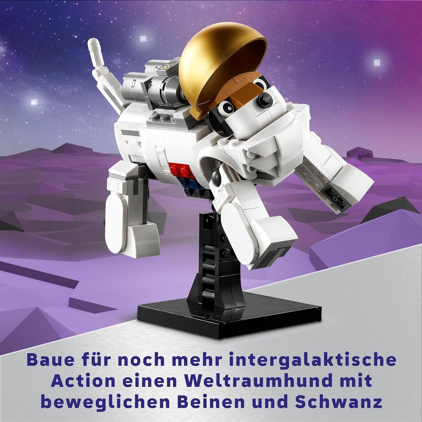 LEGO Creator 3In1 ruimteastronautspeelgoed, honden- en ruimteschipmodel voor kinderen, kleuterschooldecoraties, creatief cadeau voor jongens en meisjes vanaf 9 jaar 31152 Bouwsets Besuche in LEGO-Store