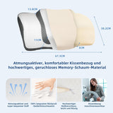 Orthopedisch kussen, ergonomisch nekkussen, hoofdkussen, origineel traagschuimkussen voor zijkanten, rug- en maagondersteuning, neksteunkussen voor mannen, vrouwen (67,3 x 38,2 x 13,8/3 cm) Cervicale orthopedische kussens Naty Shop