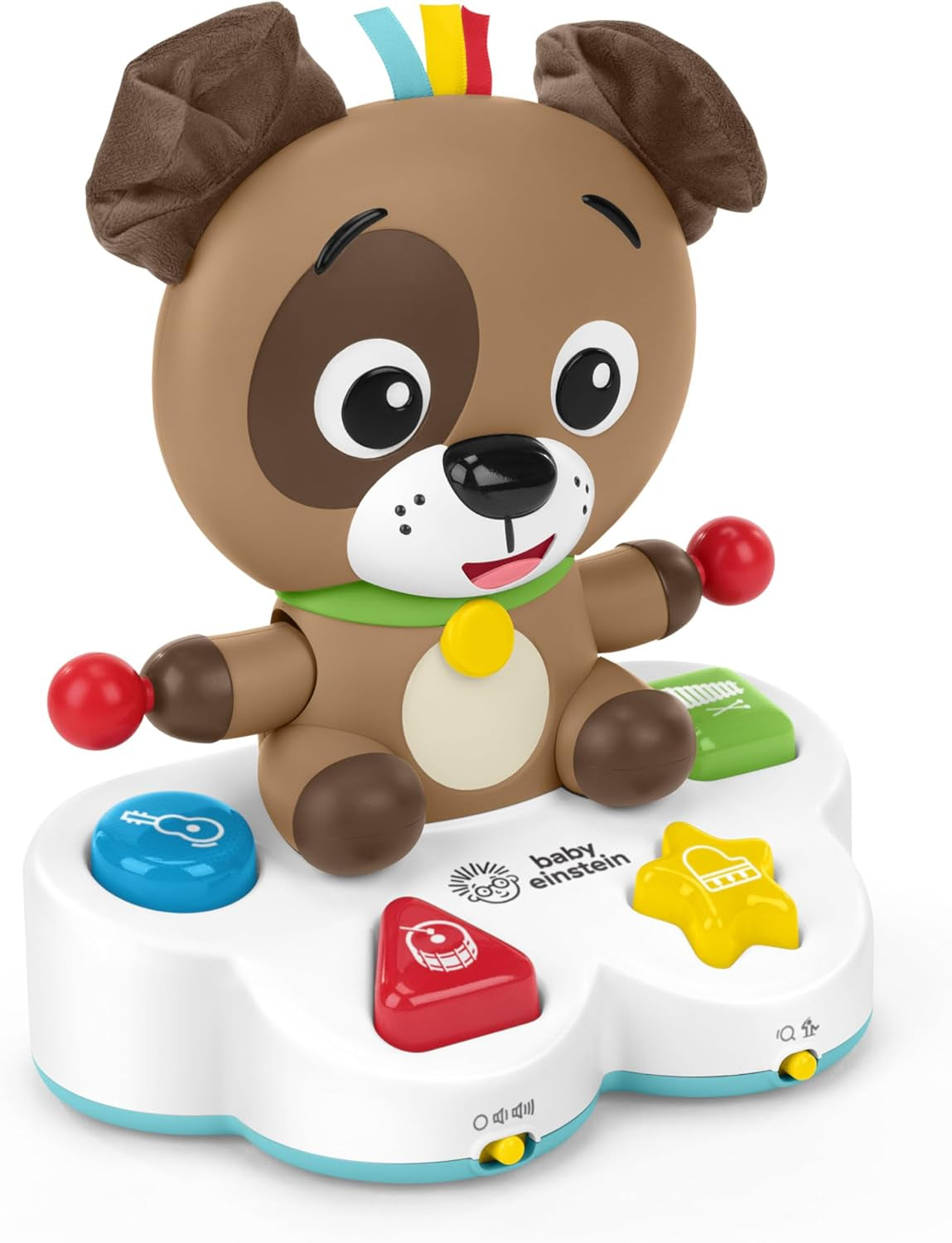 Baby Einstein, Drum & Learn Dean Muzikaal leerspeelgoed - Multisensorisch babyspeelgoed, 2 speelmodi, kleuren, vormen en instrumenten, 50+ geluiden, vanaf 6 maanden Babyspeelgoed Naty Shop